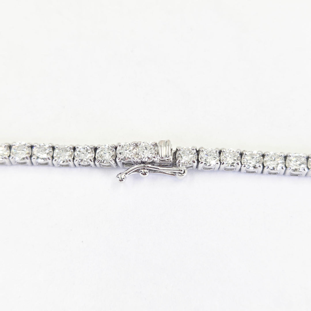 18K White Gold Diamond Tennis Necklace