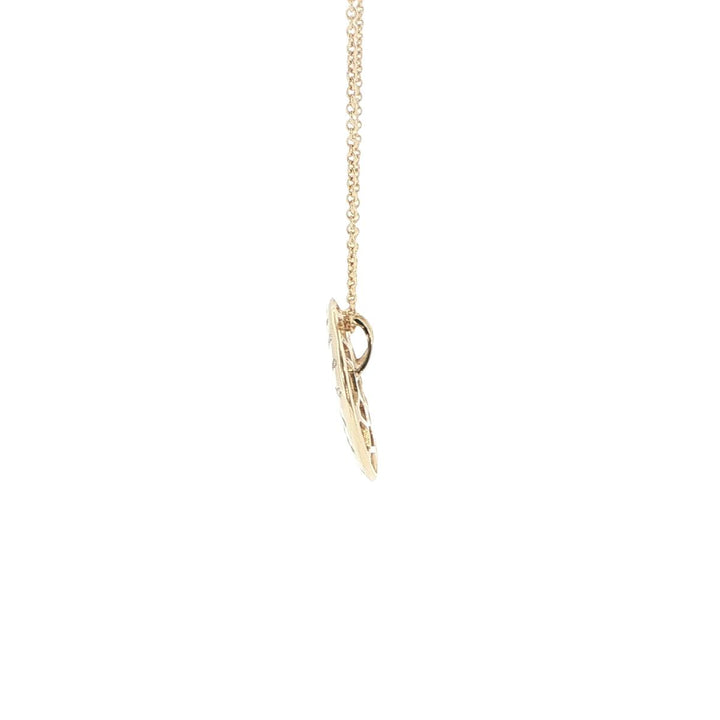 14K Yellow Gold Diamond Sun Necklace