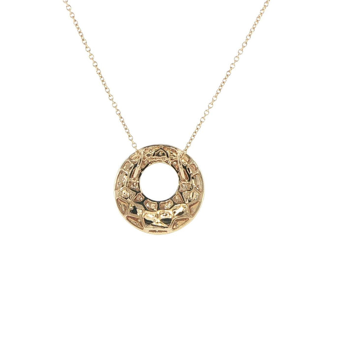 14K Yellow Gold Diamond Sun Necklace