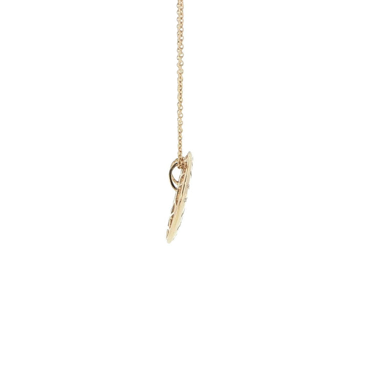 14K Yellow Gold Diamond Sun Necklace