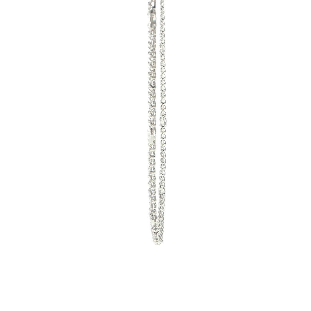 14K White Gold Diamond Tennis Necklace