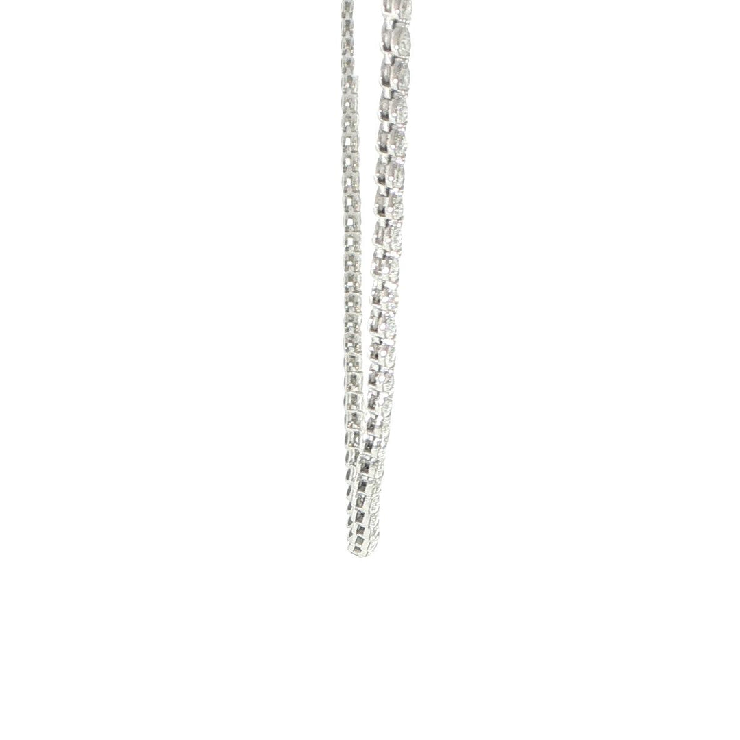 14K White Gold Pear Shape Diamond Necklace