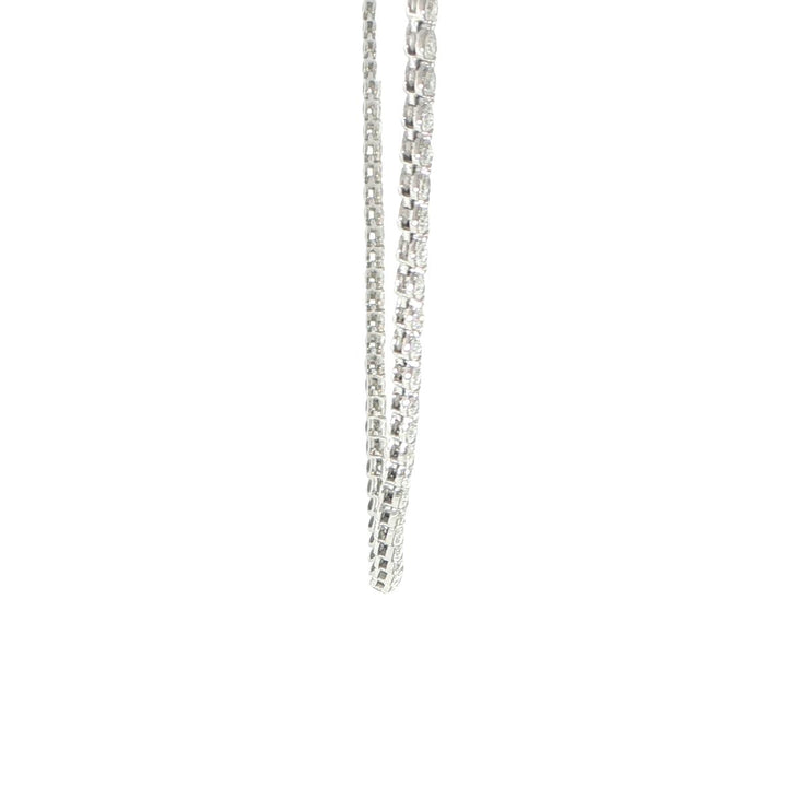 14K White Gold Pear Shape Diamond Necklace