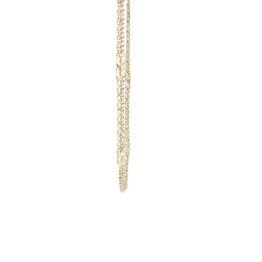 14K Yellow Gold Diamond Tennis Necklace