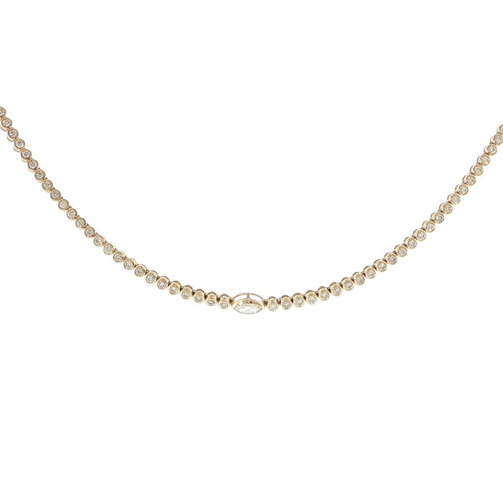 14K Yellow Gold Diamond Necklace