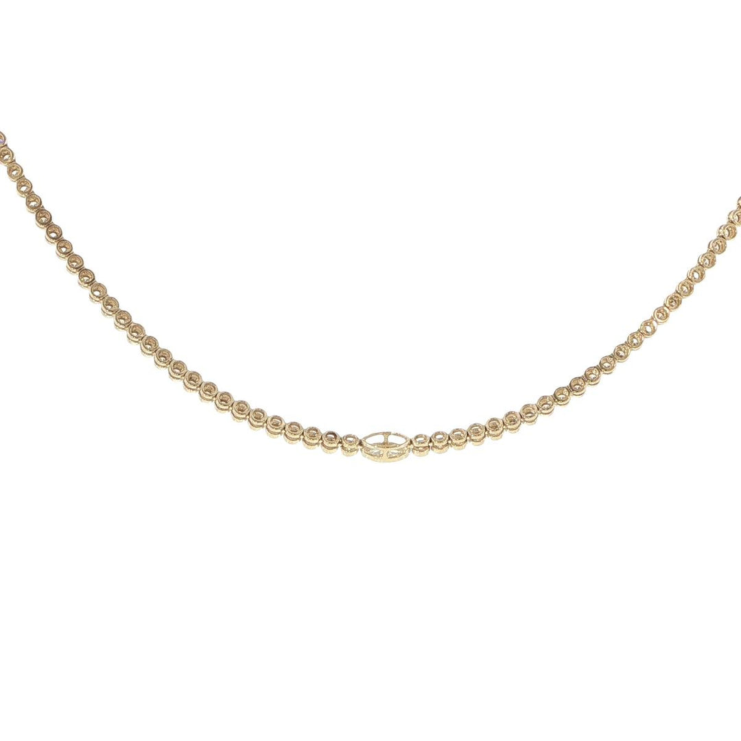 14K Yellow Gold Diamond Necklace