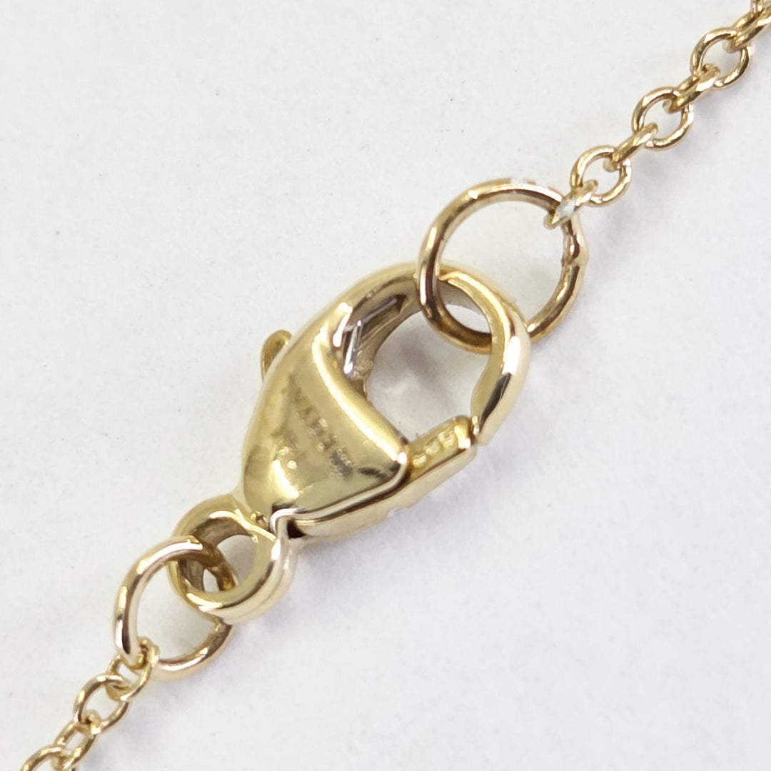 14K Yellow Gold Pear Cut Diamond Circle Necklace