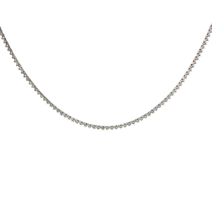 14K White Gold Diamond Tennis Necklace