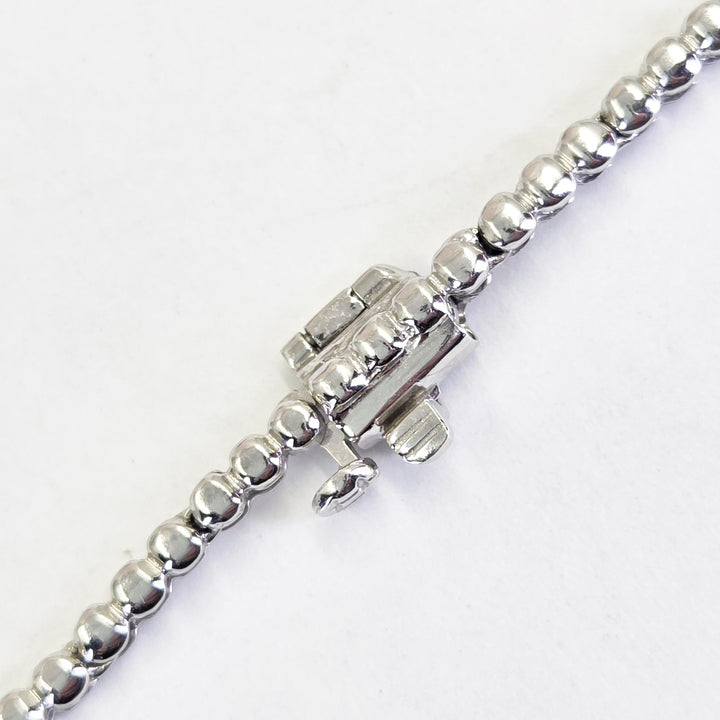 14K White Gold Diamond Tennis Necklace