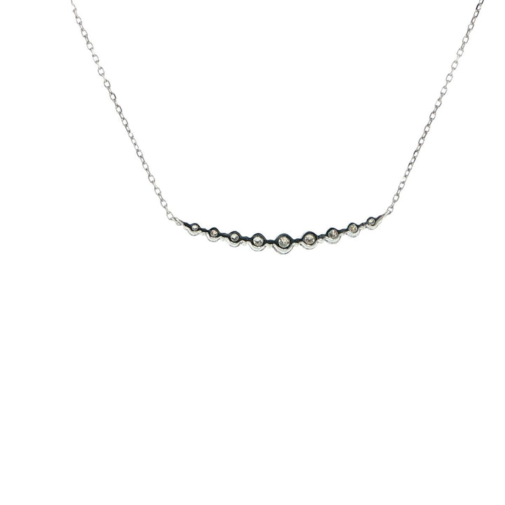 14K White Gold Graduated Diamond Necklace