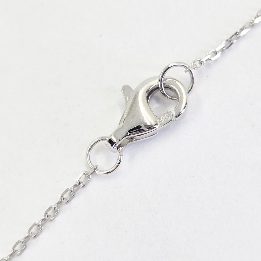14K White Gold Graduated Diamond Necklace