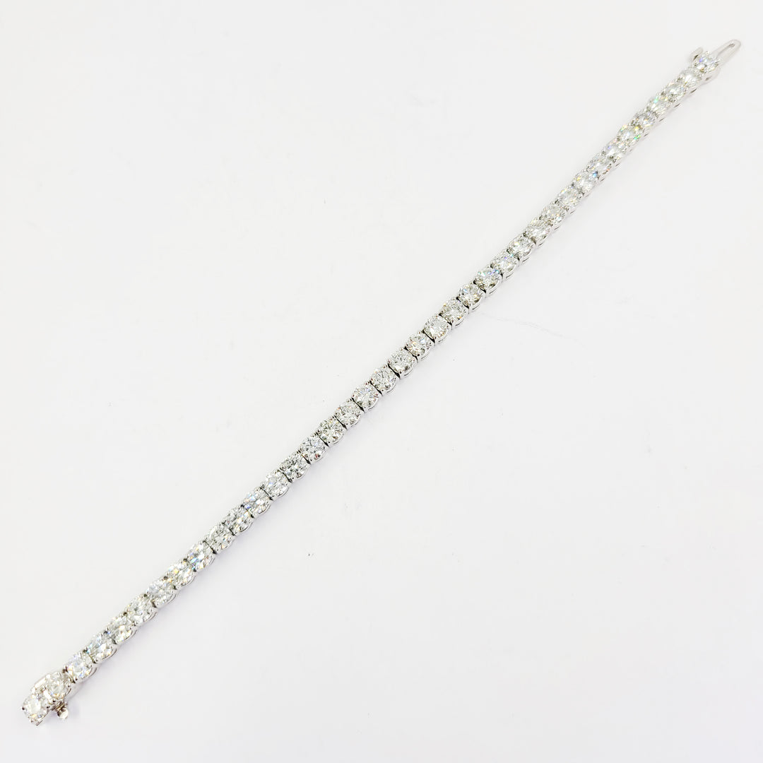 14K White Gold Diamond Tennis Bracelet 12.66 Carats