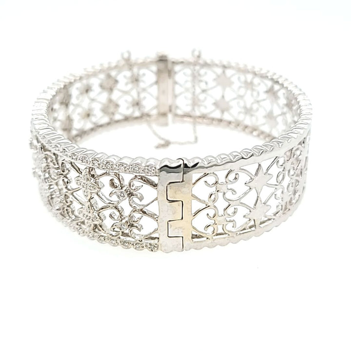 Openwork Diamond Bangle Bracelet