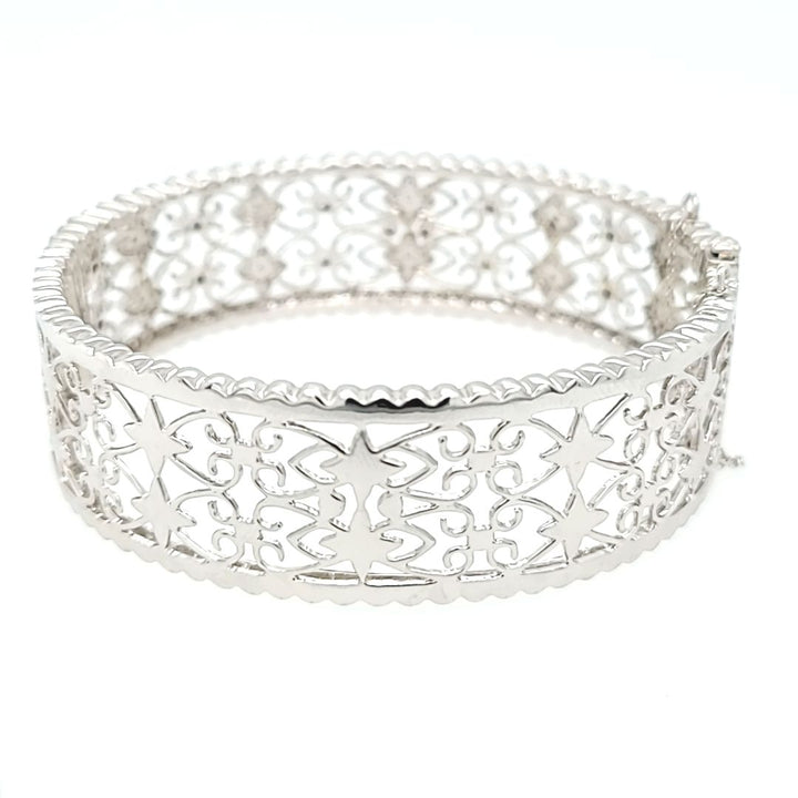 Openwork Diamond Bangle Bracelet