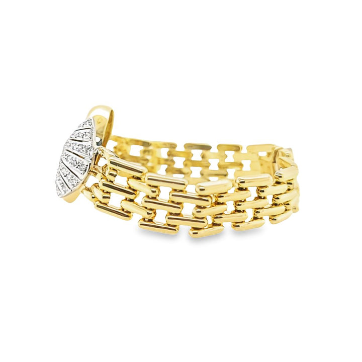 Diamond Fan and Link Bracelet