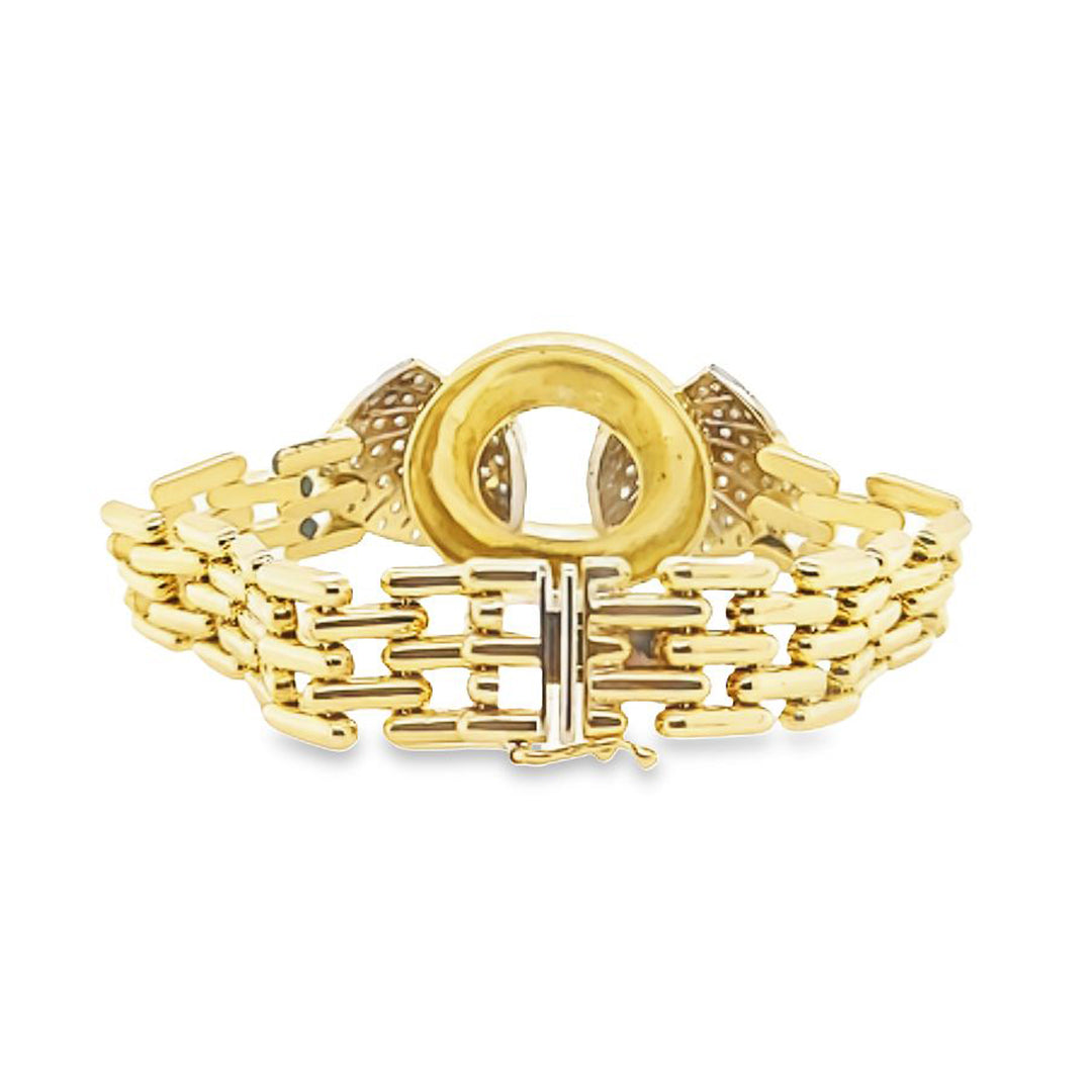 Diamond Fan and Link Bracelet