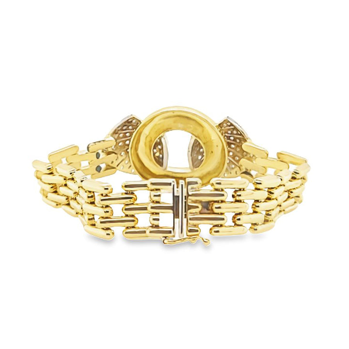 Diamond Fan and Link Bracelet