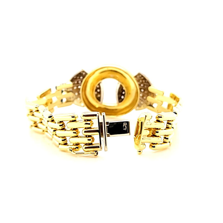 Diamond Fan and Link Bracelet