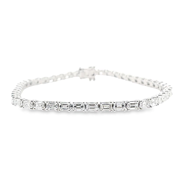 Baguette Cut Diamond Line Bracelet