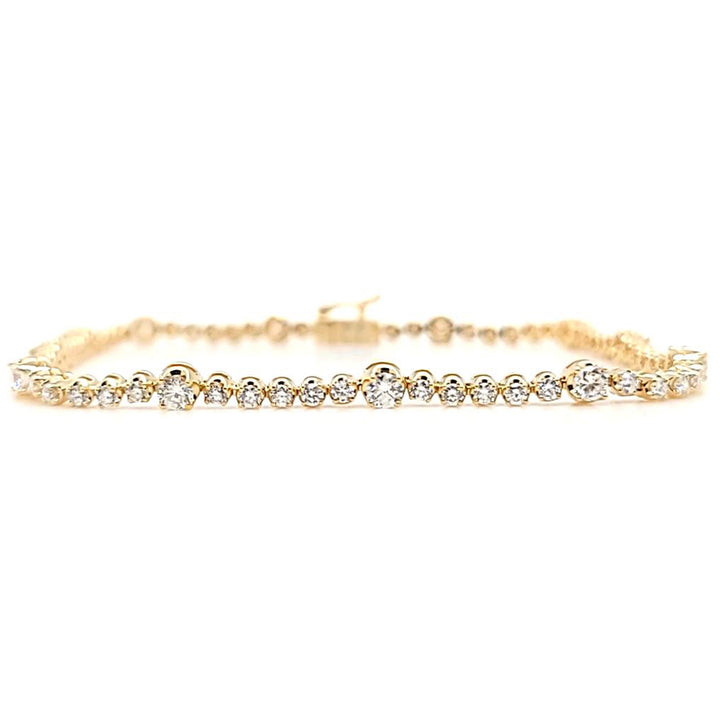 1.99 Carat Alternating Diamond Bracelet