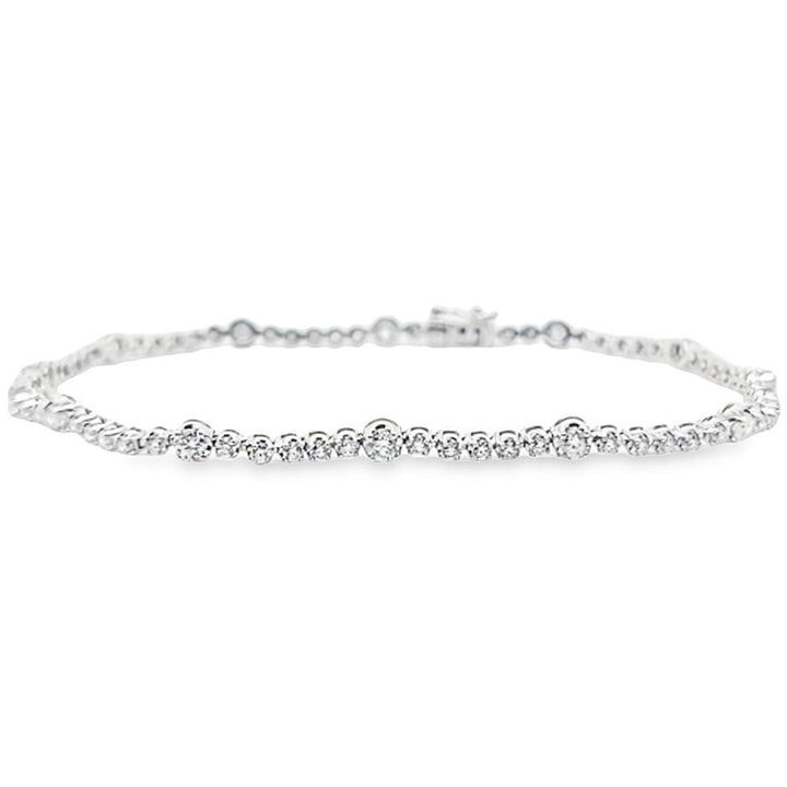 1.96 Carat Alternating Diamond Bracelet