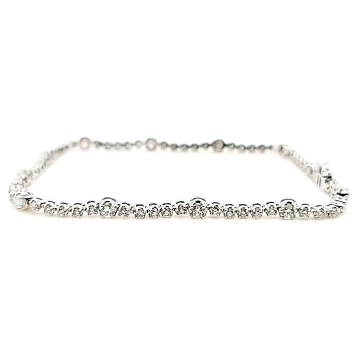 1.96 Carat Alternating Diamond Bracelet