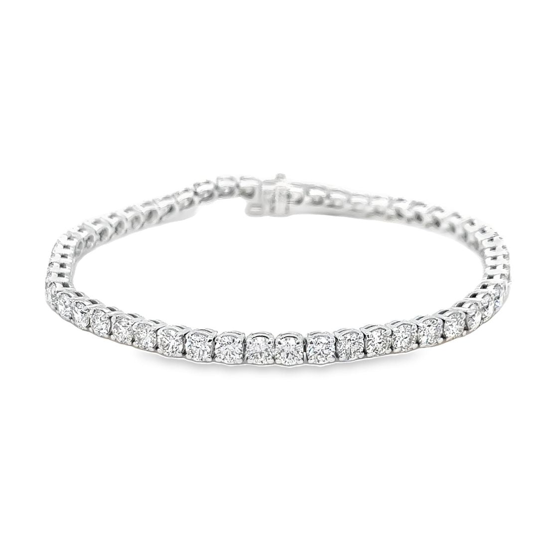 7.60 cttw White Gold Diamond Tennis Bracelet