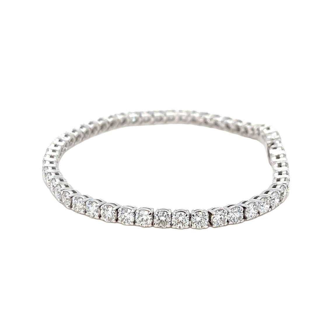 7.60 cttw White Gold Diamond Tennis Bracelet