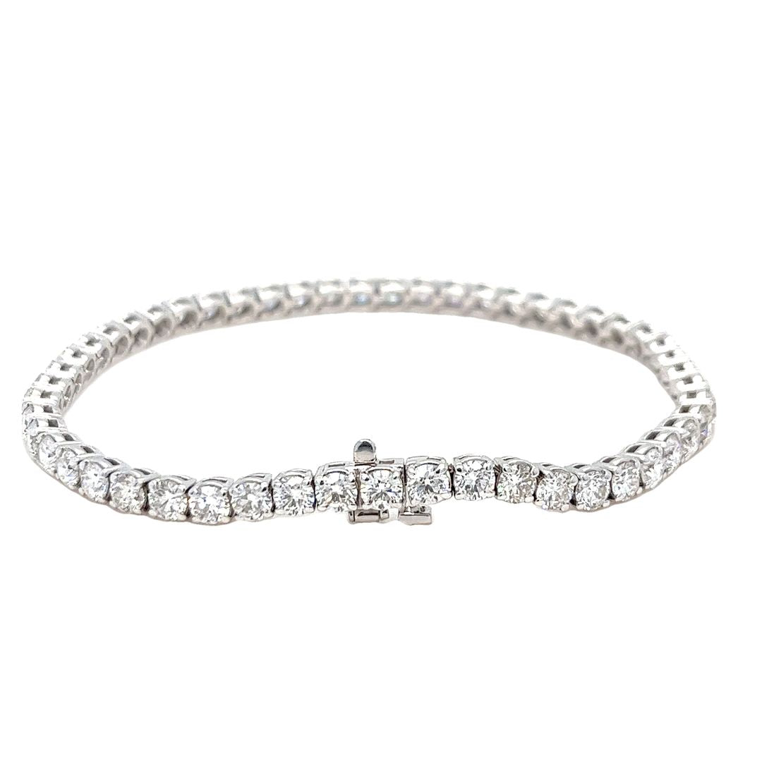 7.60 cttw White Gold Diamond Tennis Bracelet