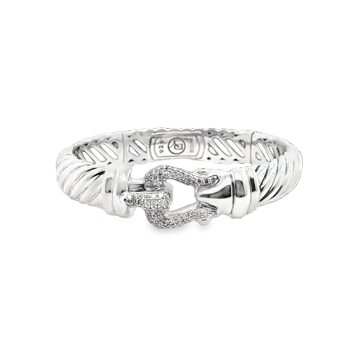 David Yurman Sterling Silver Diamond Bracelet
