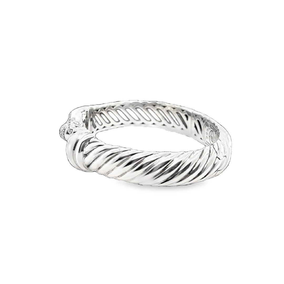 David Yurman Sterling Silver Diamond Bracelet