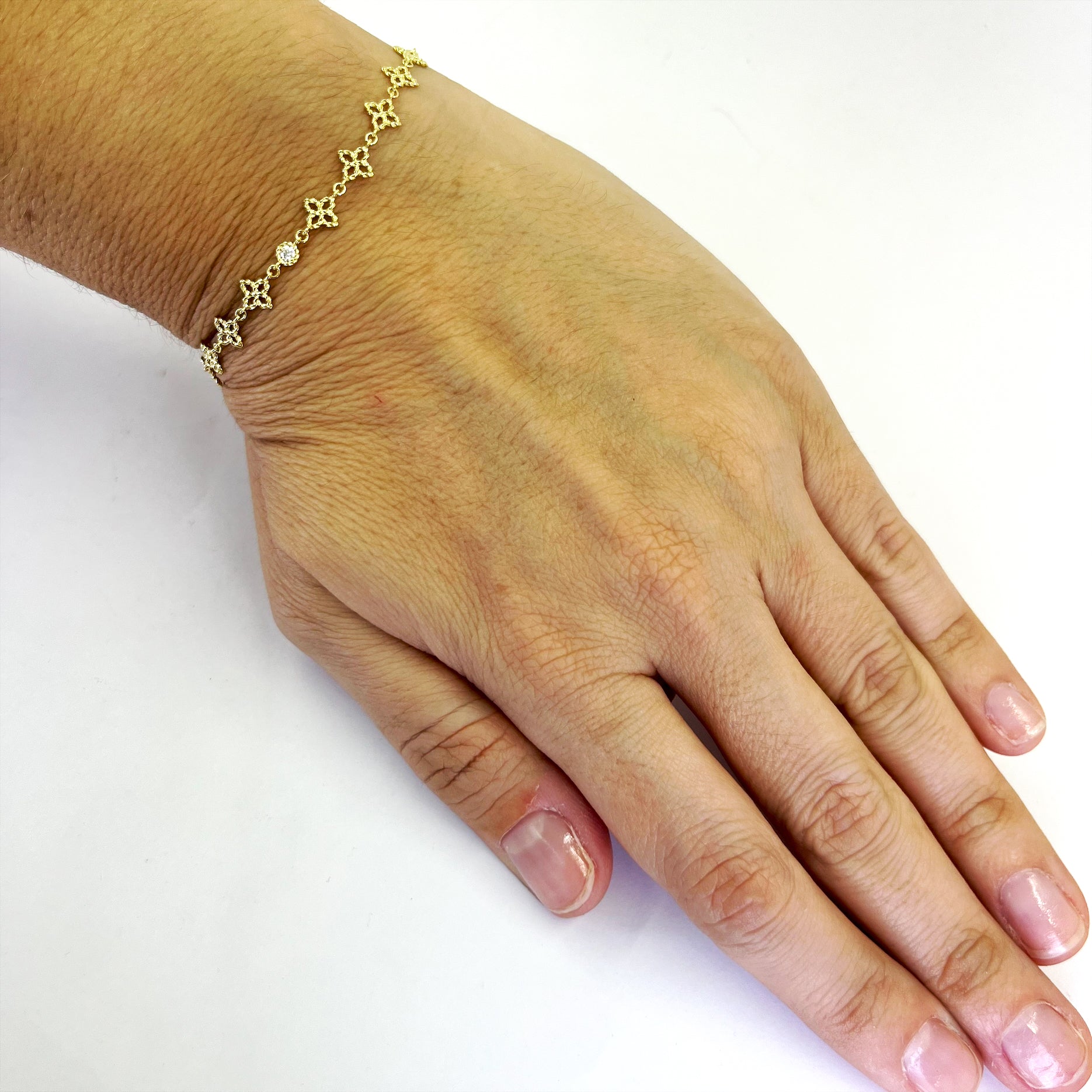 14mm 14K Yellow Gold Diamond Bracelet – Jae's Jewelers