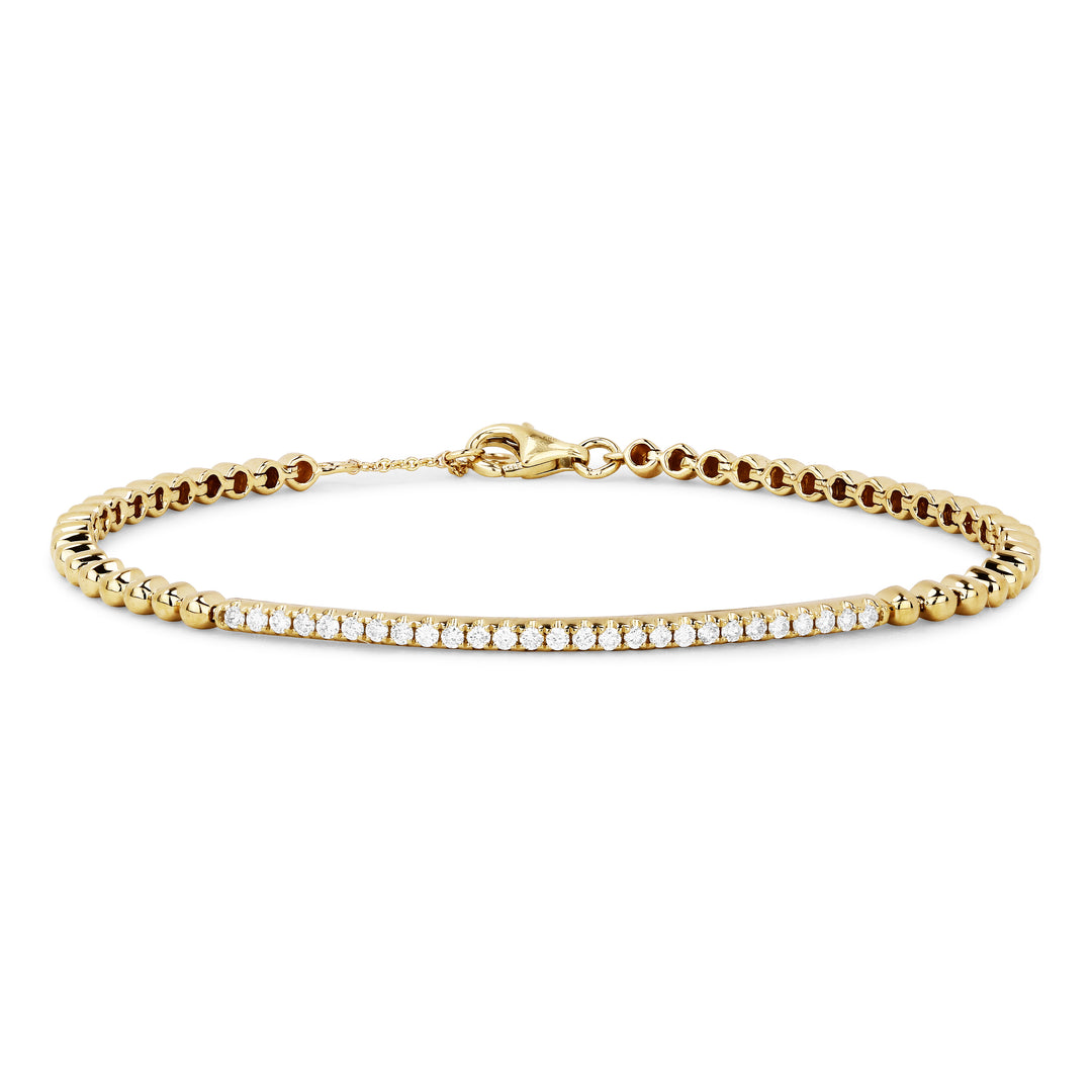 14K Gold Diamond Line Bracelet