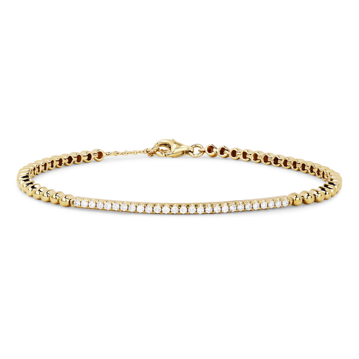 14K Gold Diamond Line Bracelet