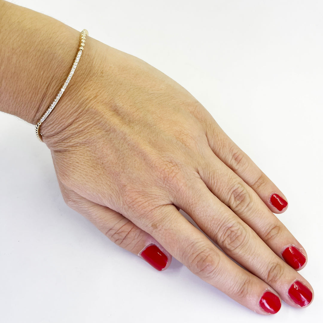14K Gold Diamond Line Bracelet