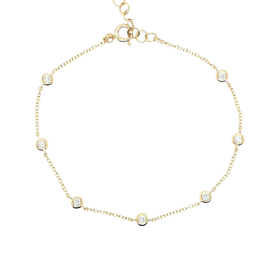 Majolie 14K Yellow Gold Diamond By the Yard Bracelet