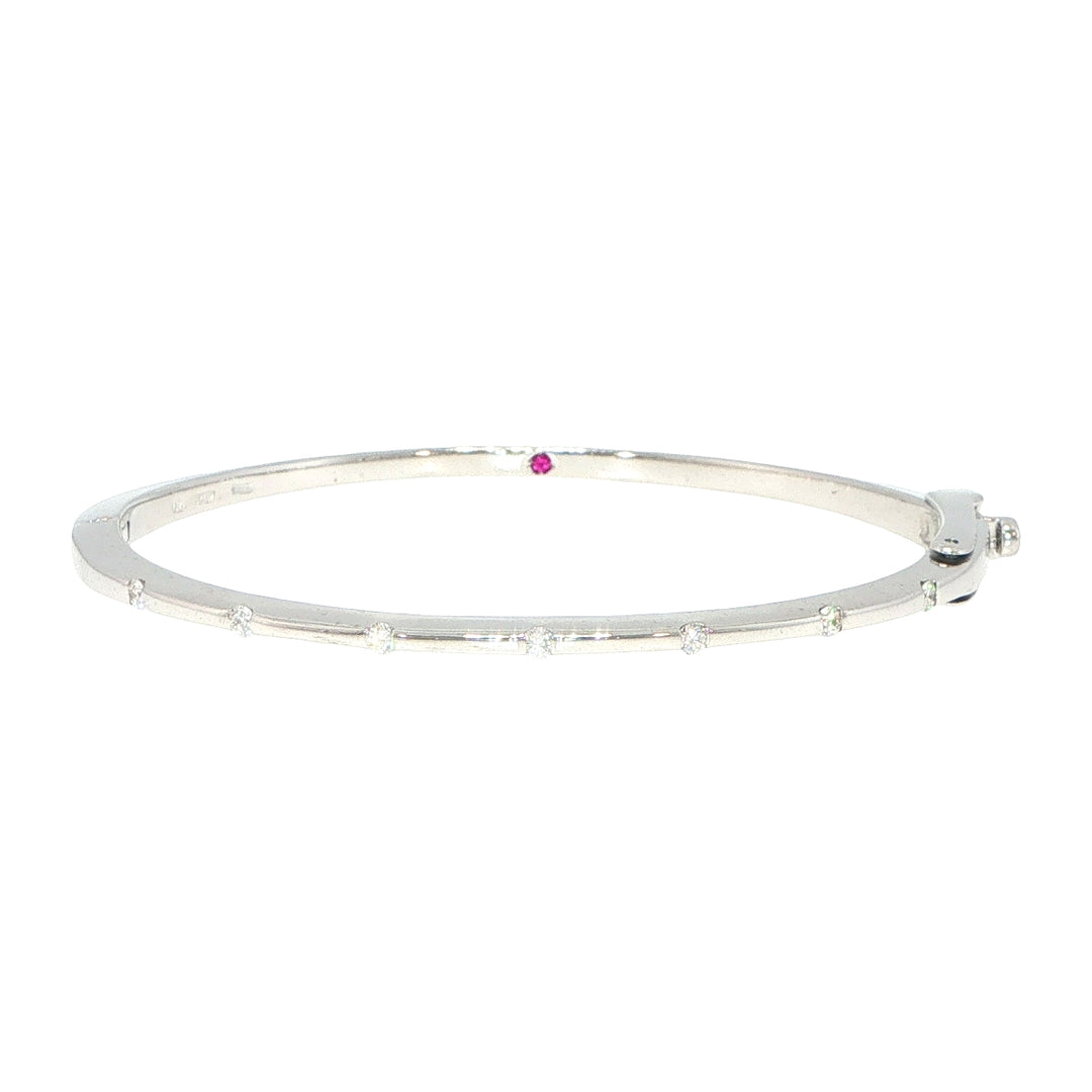 Roberto Coin 18K White Gold Diamond Bangle Bracelet