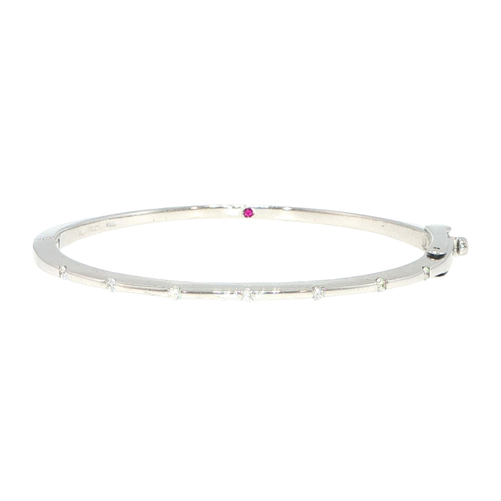 Roberto Coin 18K White Gold Diamond Bangle Bracelet