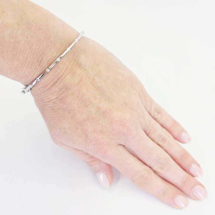 Roberto Coin 18K White Gold Diamond Bangle Bracelet