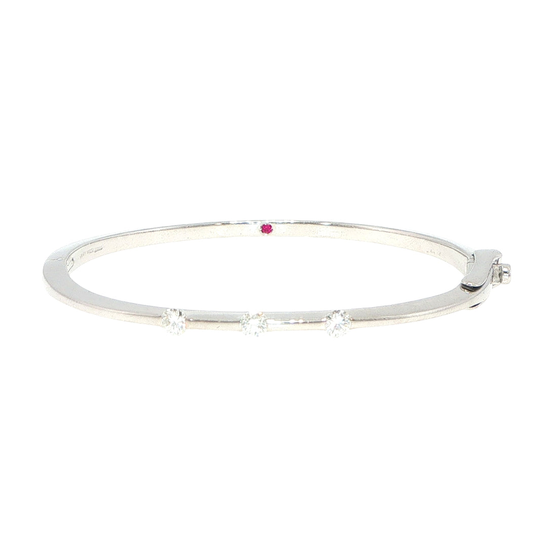 Roberto Coin 18K White Gold Diamond Bangle Bracelet