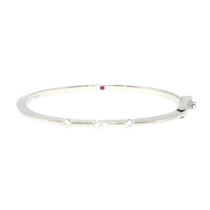 Roberto Coin 18K White Gold Diamond Bangle Bracelet