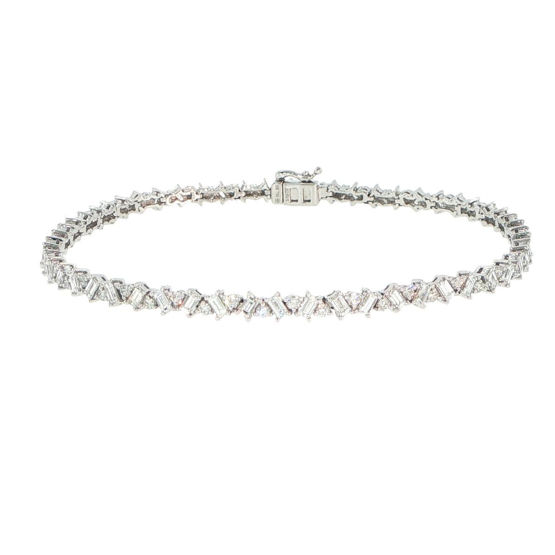 18K White Gold Diamond Tennis Bracelet