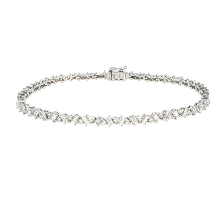 18K White Gold Diamond Tennis Bracelet