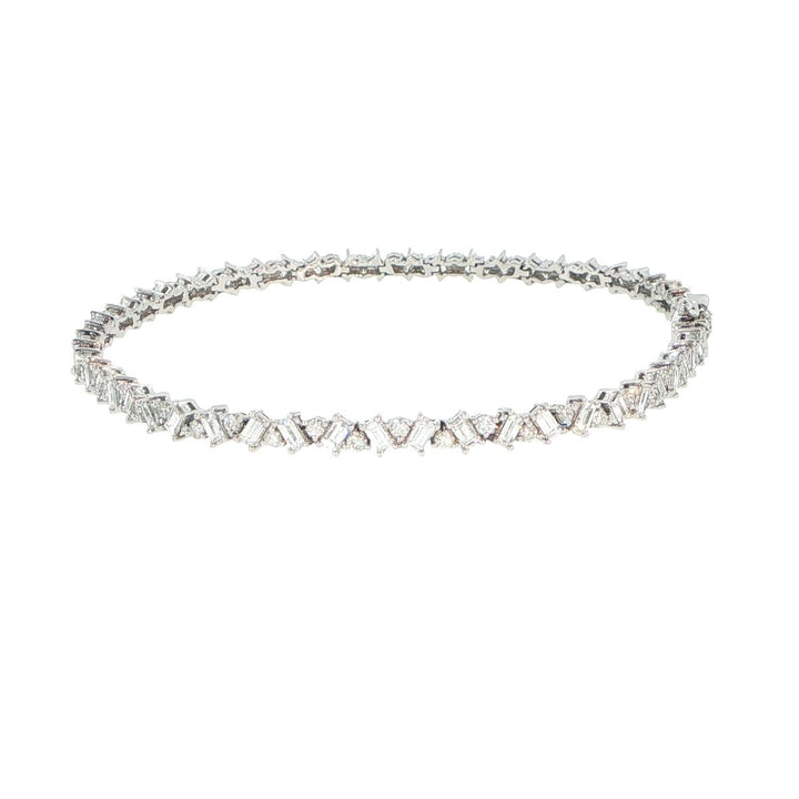 18K White Gold Diamond Tennis Bracelet
