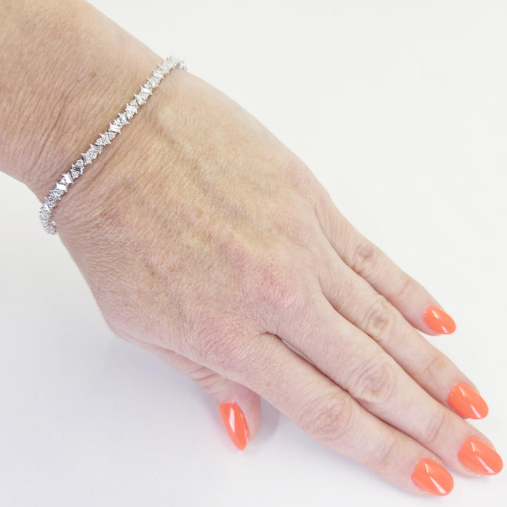 18K White Gold Diamond Tennis Bracelet