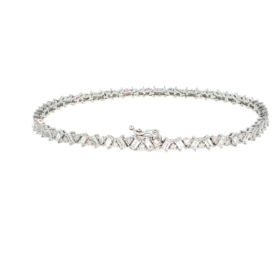 18K White Gold Diamond Tennis Bracelet