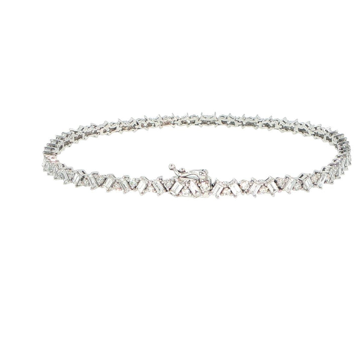 18K White Gold Diamond Tennis Bracelet