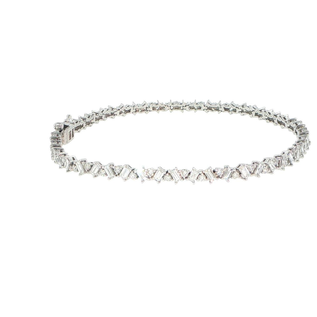 18K White Gold Diamond Tennis Bracelet