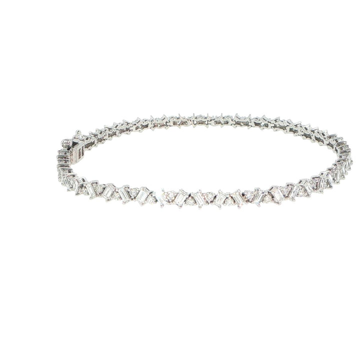 18K White Gold Diamond Tennis Bracelet