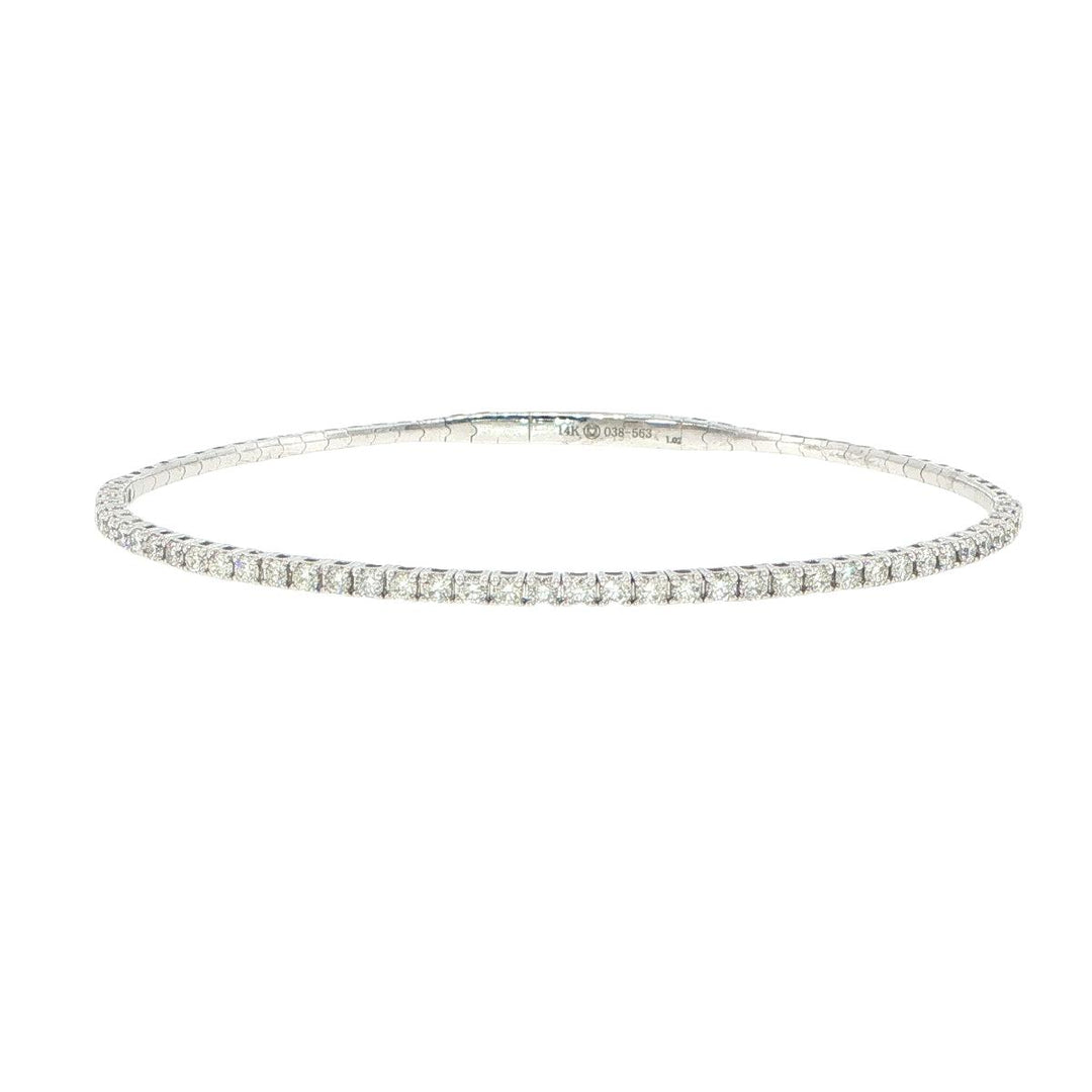 14K White Gold Diamond Bracelet